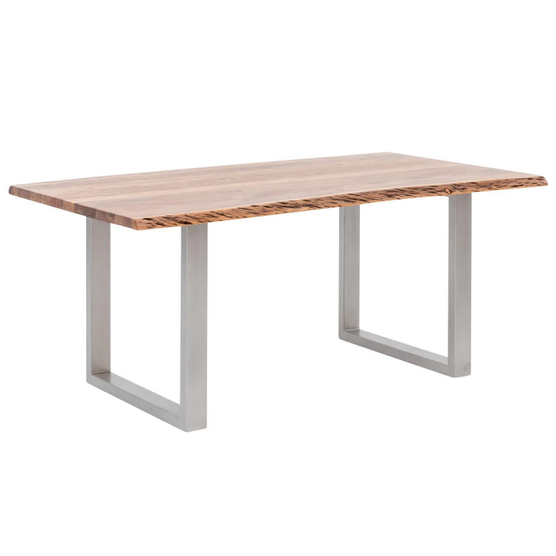 Jídelní stůl Bullwer akácie stříbrná 140x90 cm