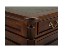 Psací stůl Cambridge 180x80, kůže, zelený