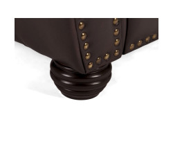 Dvoumístná pohovka Chesterfield Hereford z pravé hnědé kůže