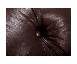Dvoumístná pohovka Chesterfield Hereford z pravé hnědé kůže