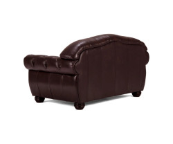 Dvoumístná pohovka Chesterfield Hereford z pravé hnědé kůže