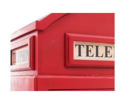 Barová skříňka Telefonní budka Červená