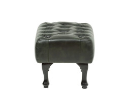 Stolička Chesterfield Pittsfield z pravé kůže zelená