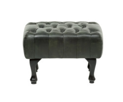 Stolička Chesterfield Pittsfield z pravé kůže zelená
