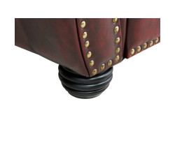 Křeslo Chesterfield Hereford, pravá kůže, červená