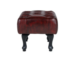 Stolička Chesterfield Pittsfield z pravé kůže, červená