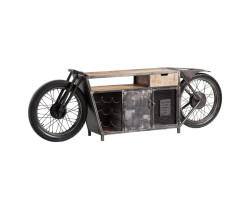 TV příborník Harlow Bike Motorcycle Console Home bar se stojánkem na lahve