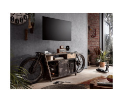 TV příborník Harlow Bike Motorcycle Console Home bar se stojánkem na lahve