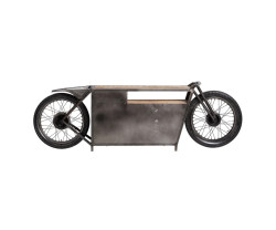 TV příborník Harlow Bike Motorcycle Console Home bar se stojánkem na lahve