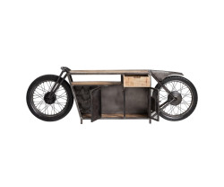 TV příborník Harlow Bike Motorcycle Console Home bar se stojánkem na lahve