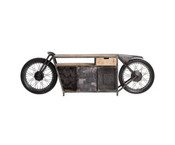 TV příborník Harlow Bike Motorcycle Console Home bar se stojánkem na lahve