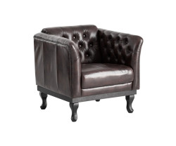Hnědé křeslo Chesterfield Dover