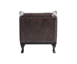 Hnědé křeslo Chesterfield Dover