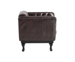 Hnědé křeslo Chesterfield Dover