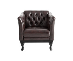Hnědé křeslo Chesterfield Dover