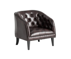 Chesterfield Oakland pravá kůže hnědá