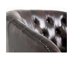 Chesterfield Oakland pravá kůže hnědá