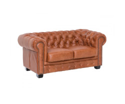 Sedací souprava Chesterfield, hnědá, cracker