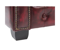 Sada 1+2+3 Chesterfield antická červená