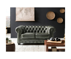 Sada 1+2+3 Chesterfield antická zelená