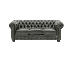 Sada 1+2+3 Chesterfield antická zelená