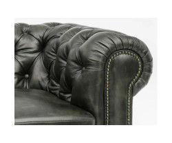 Sada 1+2+3 Chesterfield antická zelená