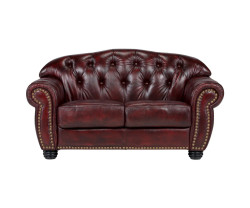 Garnitur1+2+3 Chesterfield Hereford antik rot