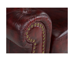 Garnitur1+2+3 Chesterfield Hereford antik rot