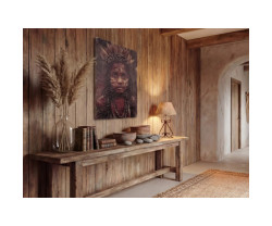 Wandbild Papiermache 60x90 „Spirit of Earth“