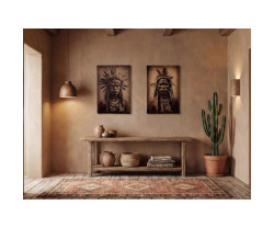 Wandbild Papiermache 60x90 - Heritage