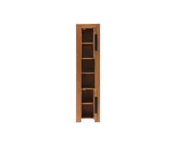 Vysoká skříňka Osbon - Černé kovové úchytky
