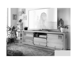 TV stolek masiv dub 170 cm Trentino divoký
