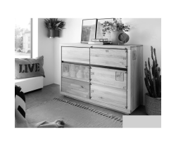 Masivní komoda Trentino divoký dub