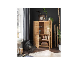 Dřevěná prosklená vitrína pravá Tirol divoký dub