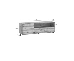 TV stolek divoký dub 149 cm Strasbourg divoký dub