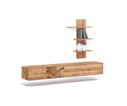 Stolek pod TV z masivu 220 cm Lucerne divoký